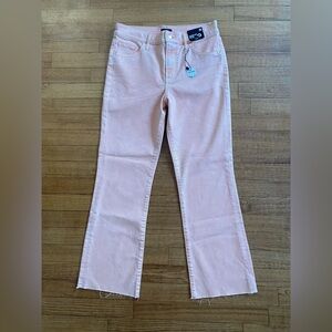 NWT Express Peach/ Pink Chopped Flare High Rise Women’s 2R Jeans casual cottage